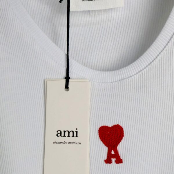 Ami majica bez rukava / White / Red Logo