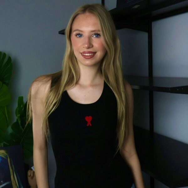 Ami majica bez rukava / Black / Red Logo