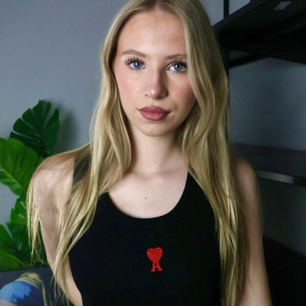 Ami majica bez rukava / Black / Red Logo