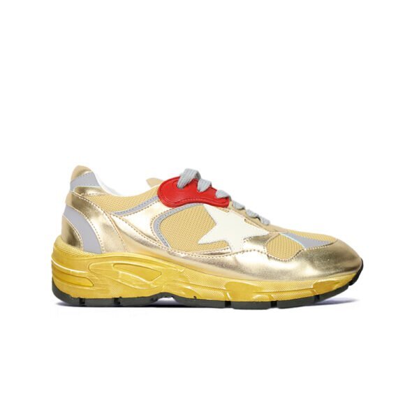 Golden Goose Gold/Red/White White Star