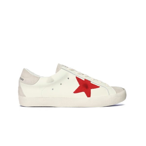 Golden Goose Distressed Leather Red Star