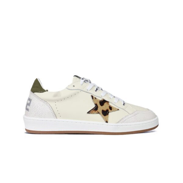 Golden Goose Creamy White / White/ Leopard / Green