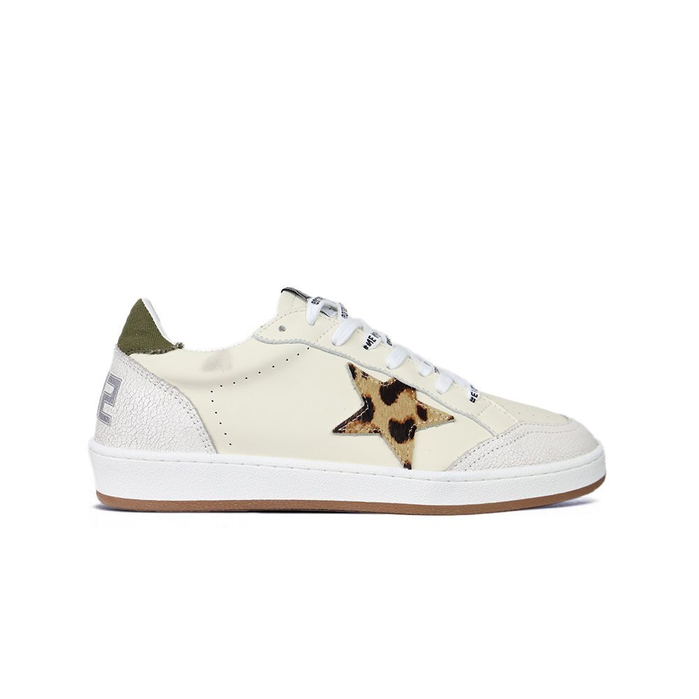 Golden Goose Creamy White / White/ Leopard / Green