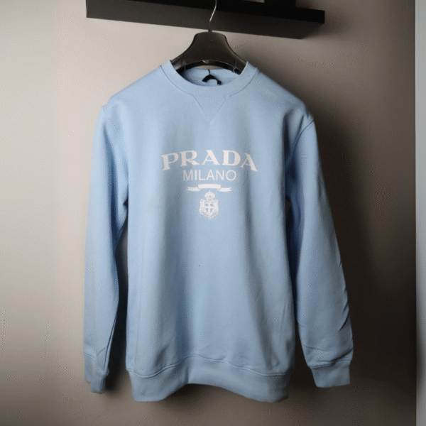 Majica Prada svijetloplava dugi rukavi