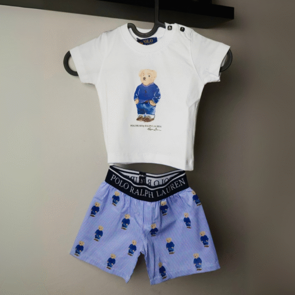 Komplet Ralph Lauren / White / light blue / polo bear / Kids
