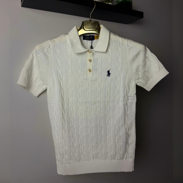 Ralph Lauren majica / light grey / collar / woolen