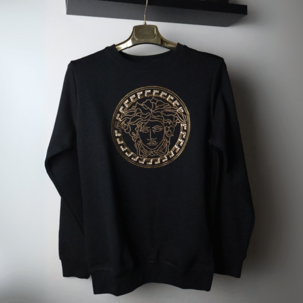 Versace majica dugih rukava / White / Gold Logo