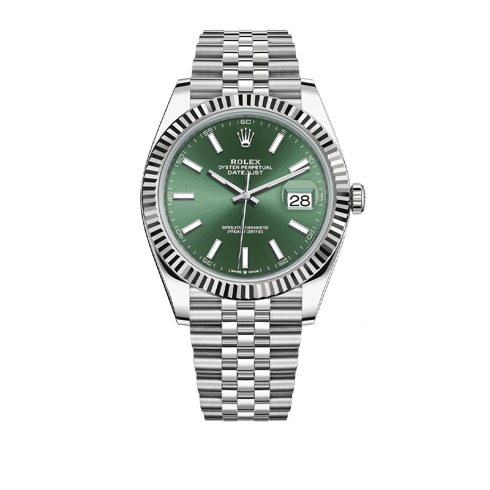 Datejust Silver 41 / Mint Green