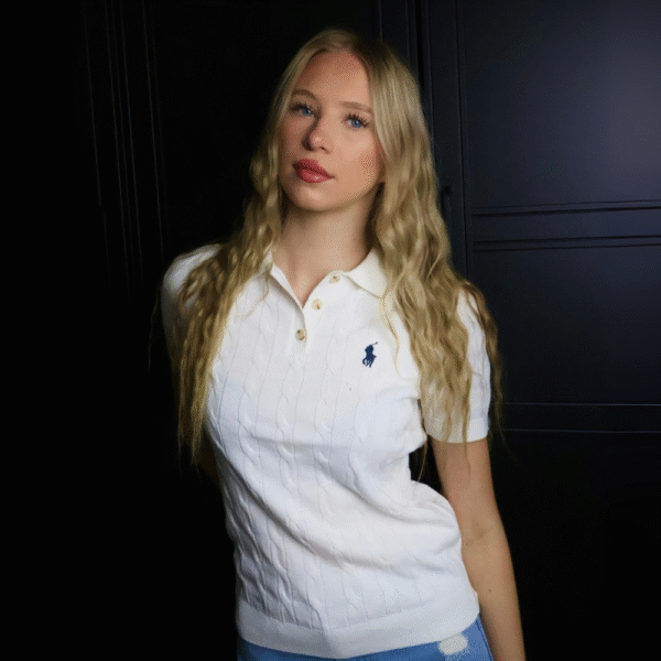 Ralph Lauren majica / white / collar / woolen