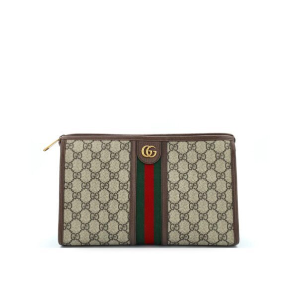 Gucci ophidia large gg supreme pouch clutch