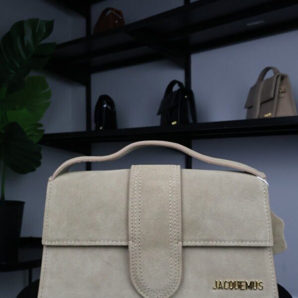 Jacquemus Le Grand Bambino Nubuck Crossbody Flap Bag