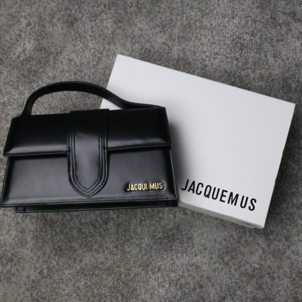Jacquemus Black Leather Le Grand Bambino Structured Shoulder Bag