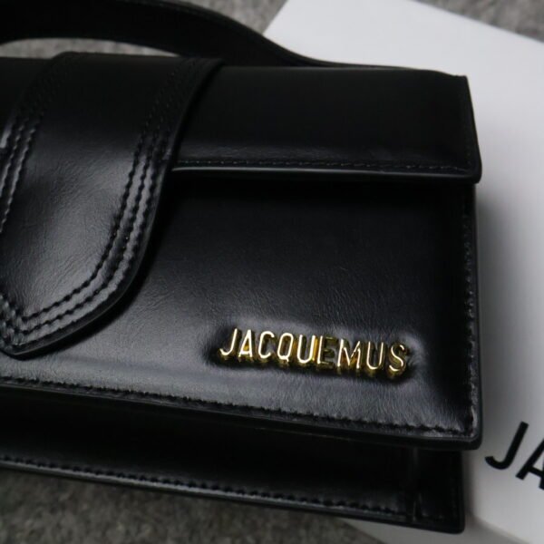 Jacquemus Black Leather Le Grand Bambino Structured Shoulder Bag