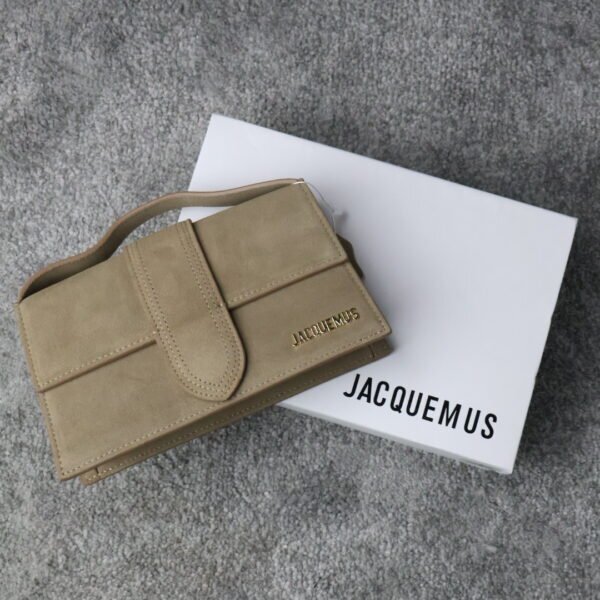 Jacquemus Le Grand Bambino Nubuck Crossbody Flap Bag