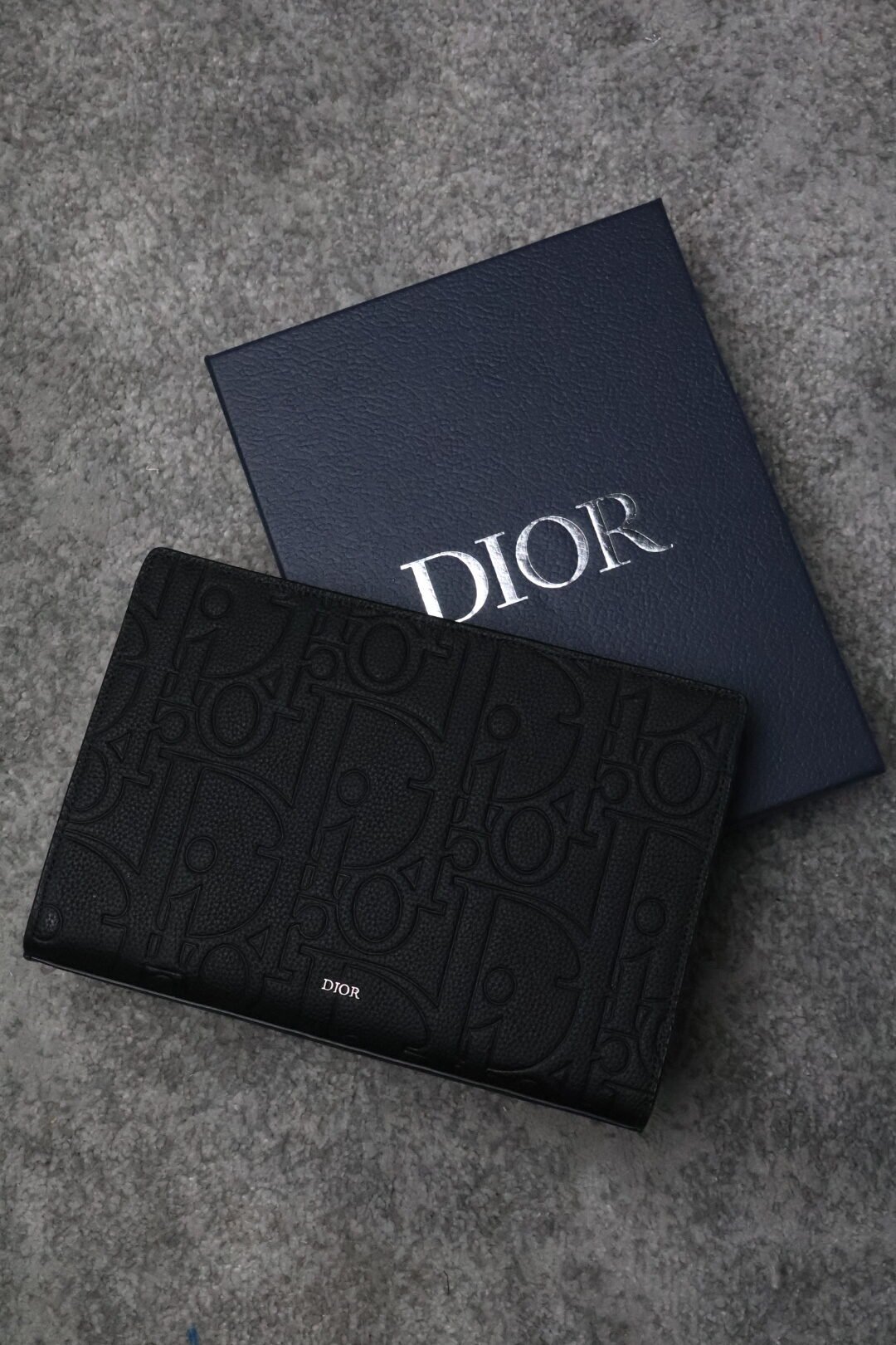 Christian Dior A5 Triangle Pouch D Gravity Leather Black - Slika 3