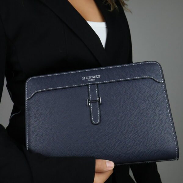 Hermes men's pouch bag, luxurious leather