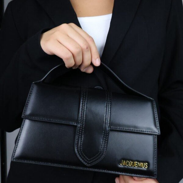 Jacquemus Black Leather Le Grand Bambino Structured Shoulder Bag