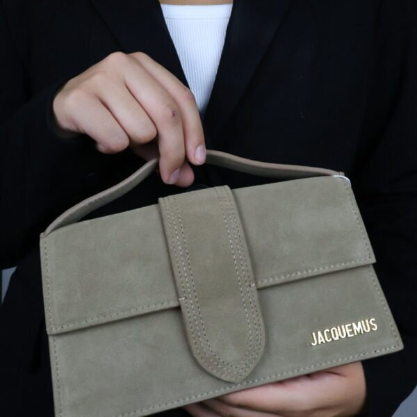 Jacquemus Le Grand Bambino Nubuck Crossbody Flap Bag