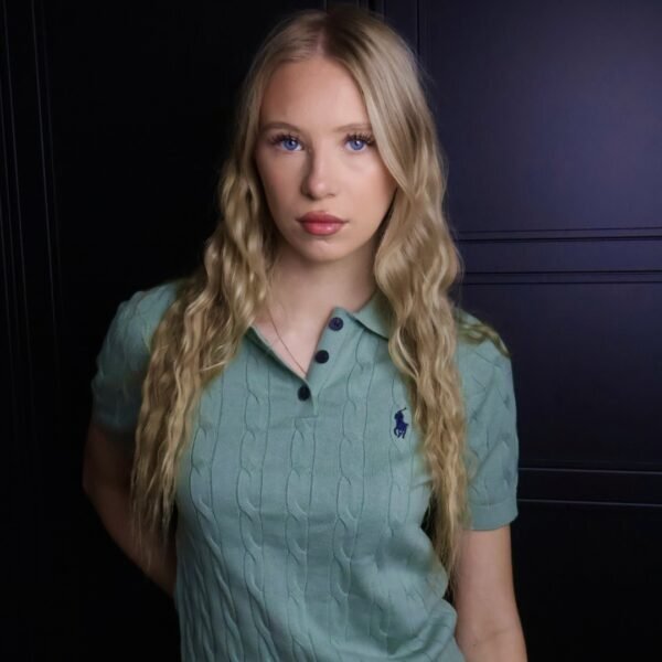 Ralph Lauren majica / Dark green / collar / woolen