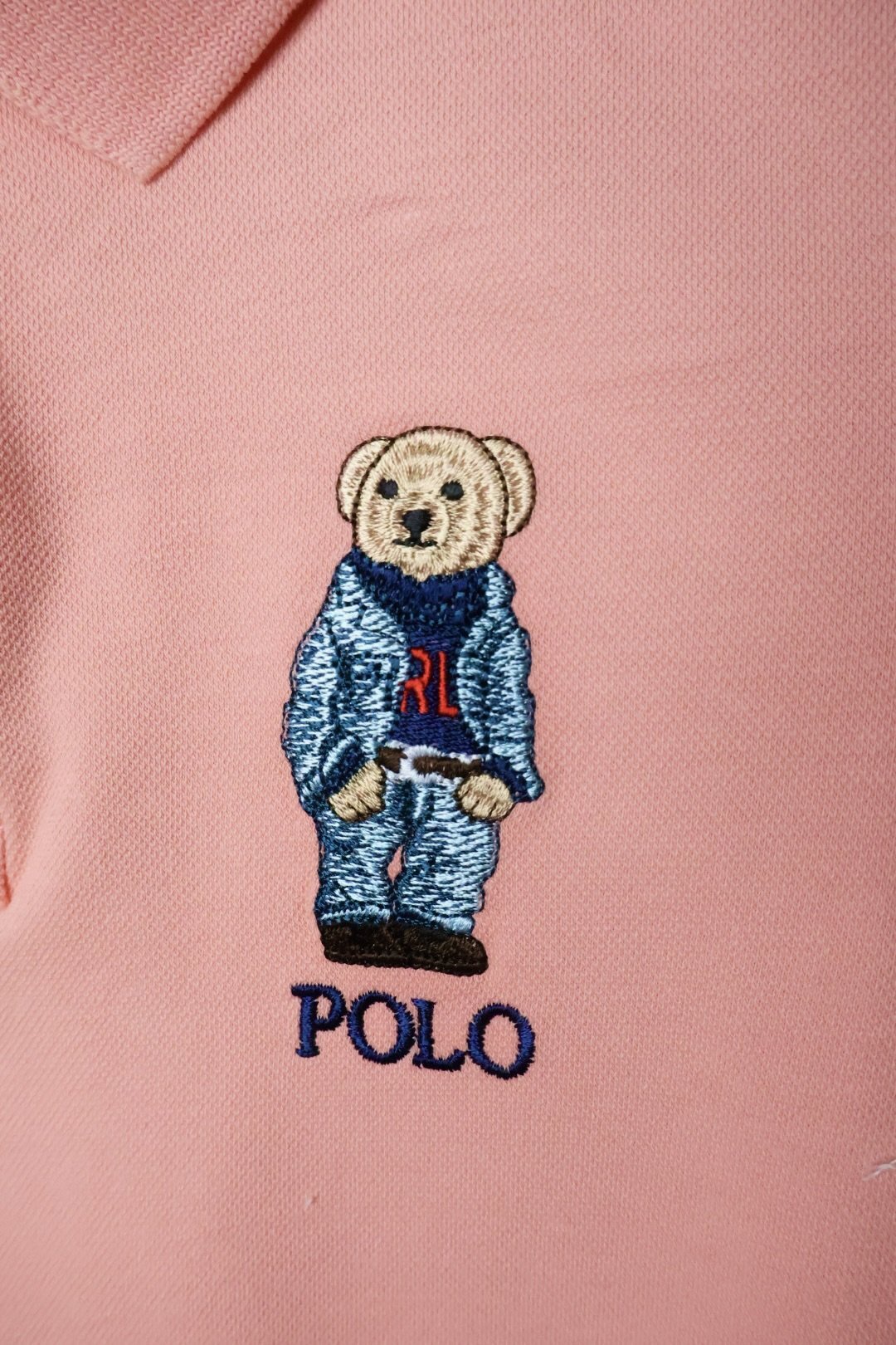 Ralph Lauren majica / light pink / collar / polo bear - Slika 4