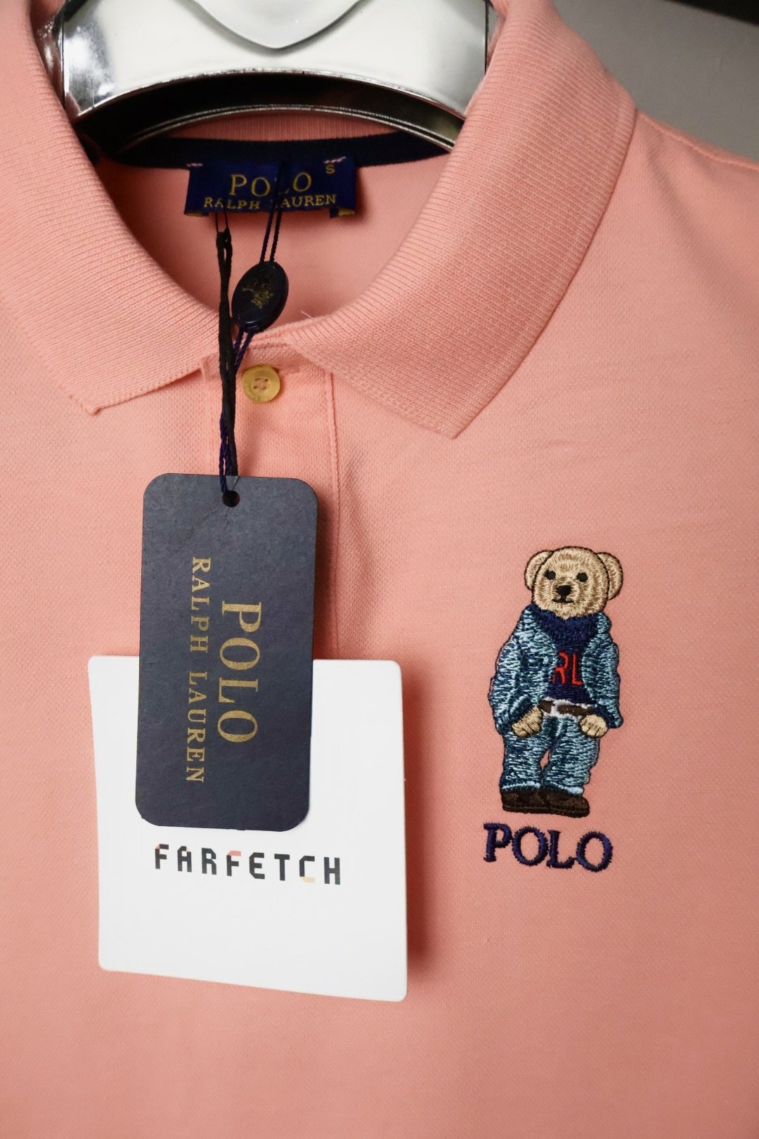 Ralph Lauren majica / light pink / collar / polo bear - Slika 5