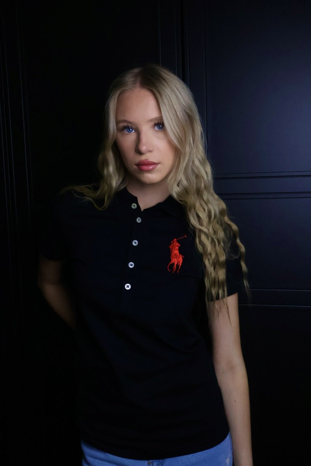 Ralph Lauren majica / black / collar - Slika 2