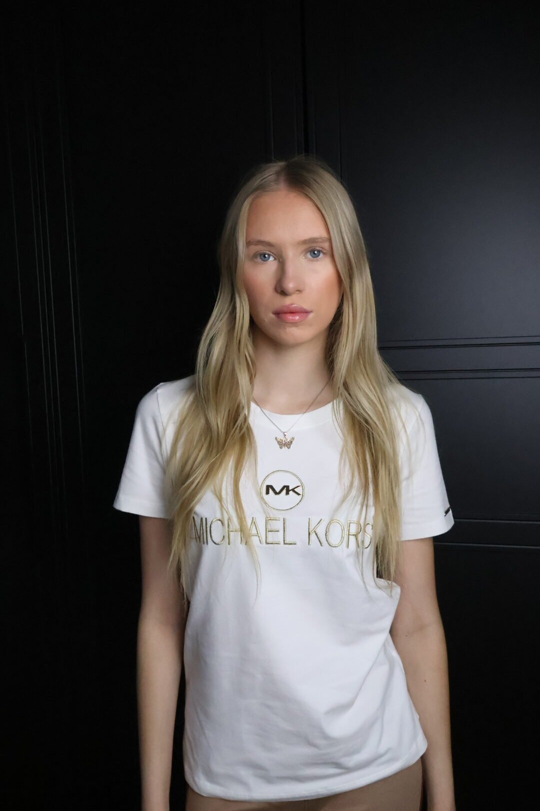 Michael Kors majica / White / gold logo - Slika 2