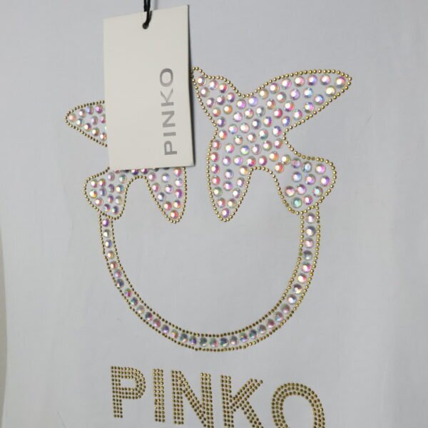 Pinko majica / White / Gold logo