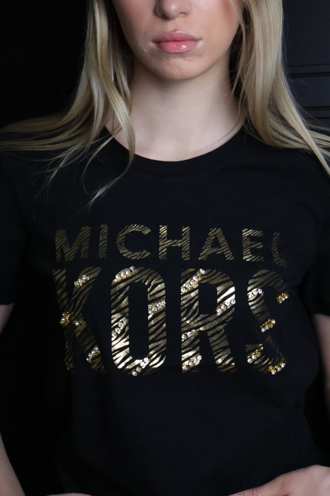 Michael Kors majica / Black / Gold logo - Slika 3