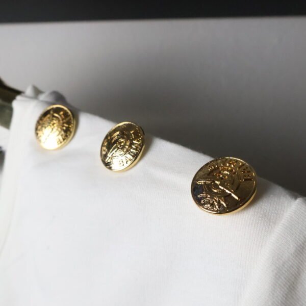 Balmain haljina / White / Gold Logo