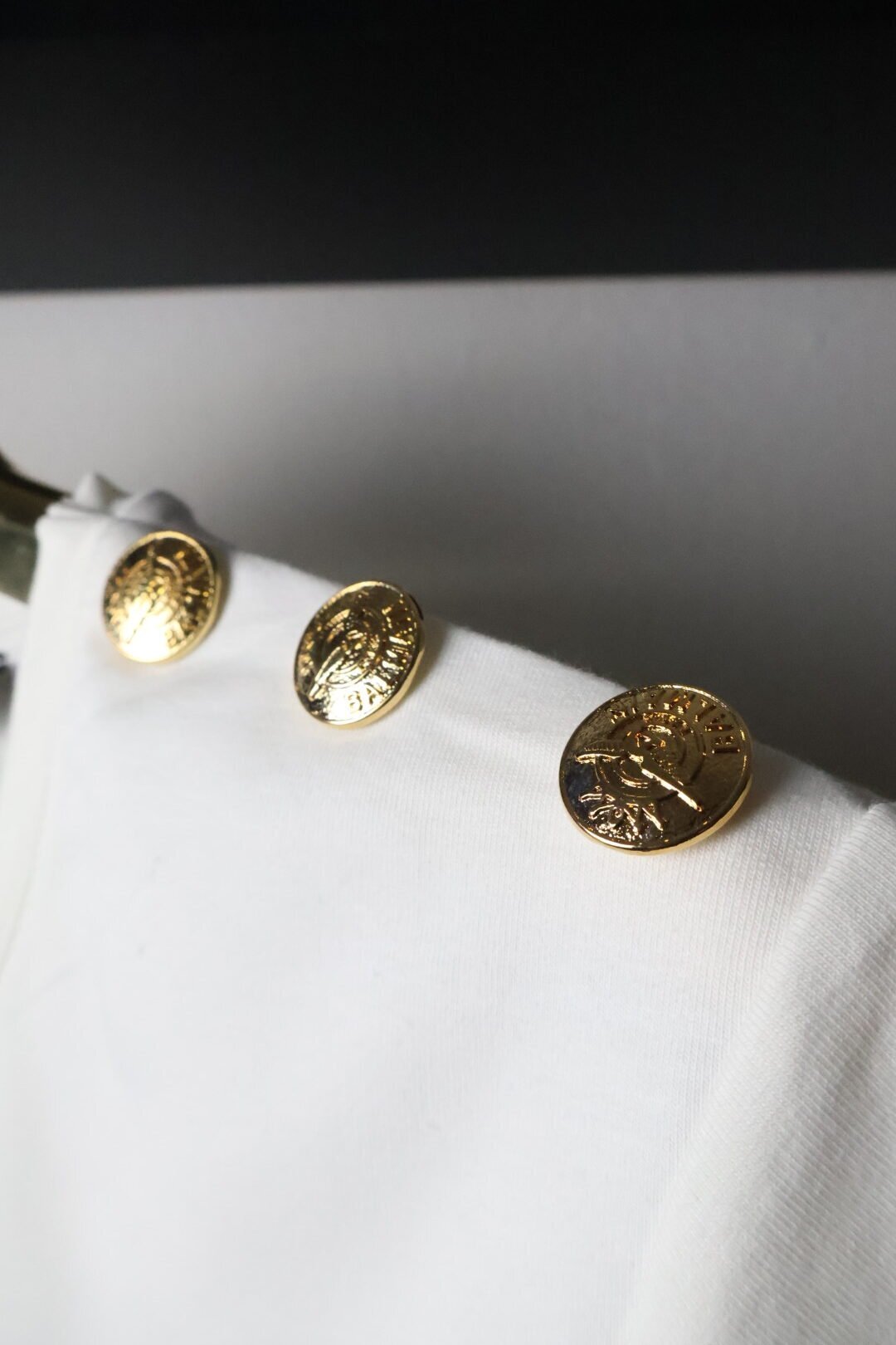 Balmain haljina / White / Gold Logo - Slika 4