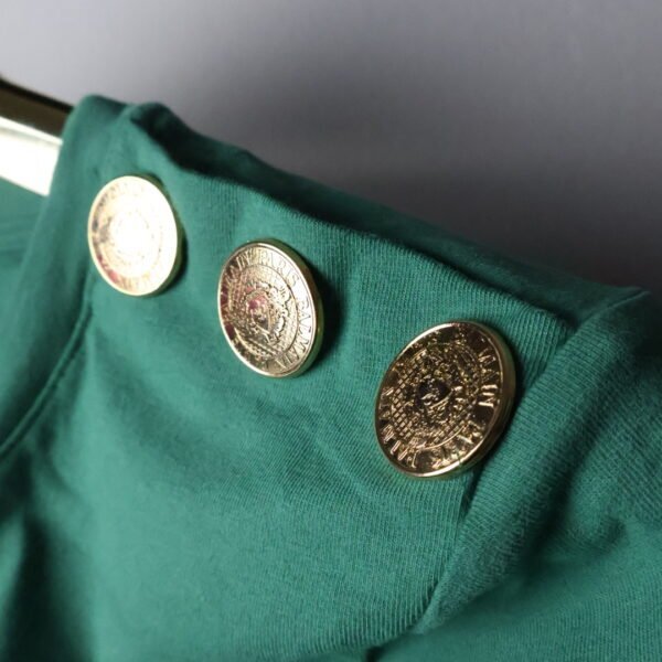 Balmain majica / Green/ Gold logo