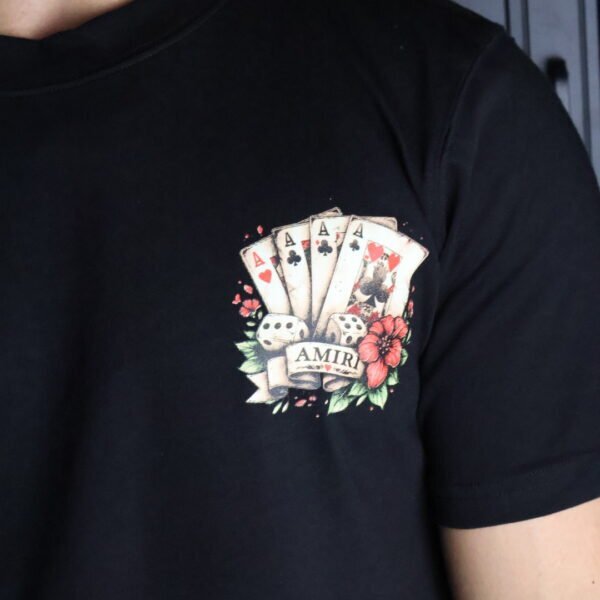 Majica Amiri kratki rukav crna