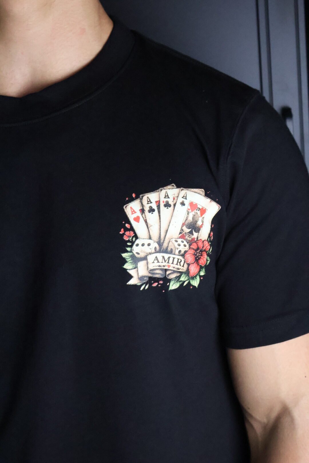 Majica Amiri kratki rukav crna - Slika 4