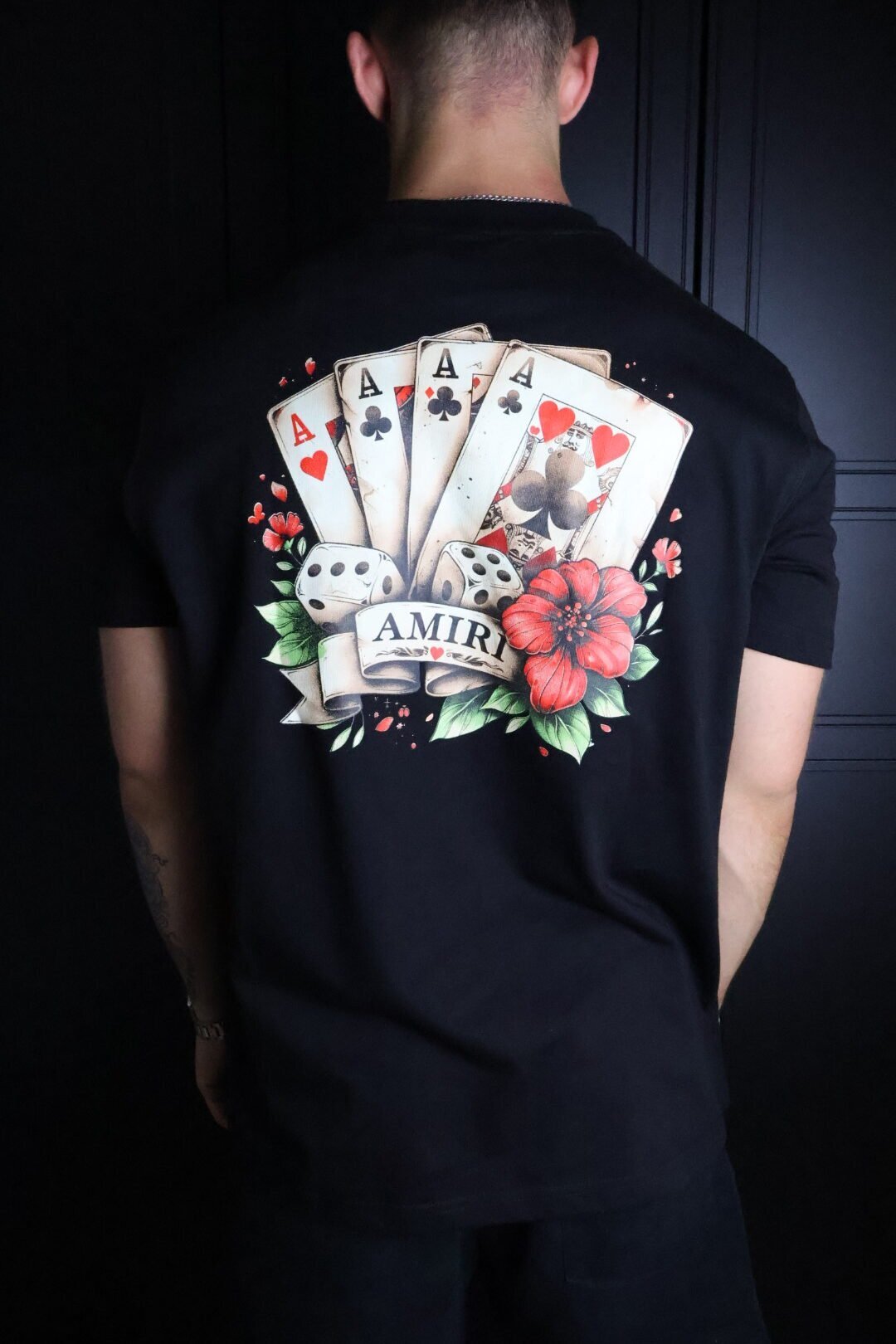 Majica Amiri kratki rukav crna - Slika 5