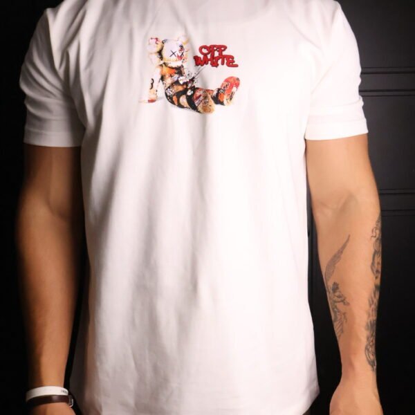 Majica Off-White kratki rukavi bijela KAWS