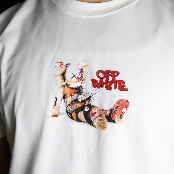 Majica Off-White kratki rukavi bijela KAWS