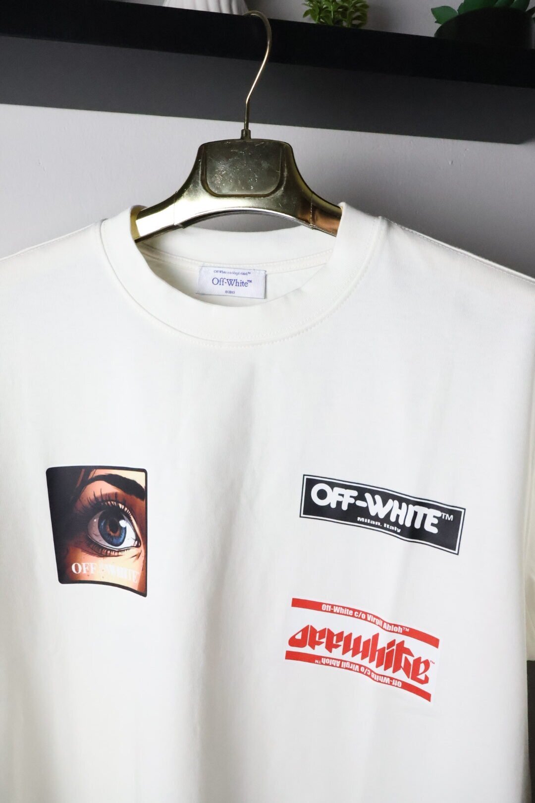 Majica Off-White kratki rukavi bijela - Slika 5