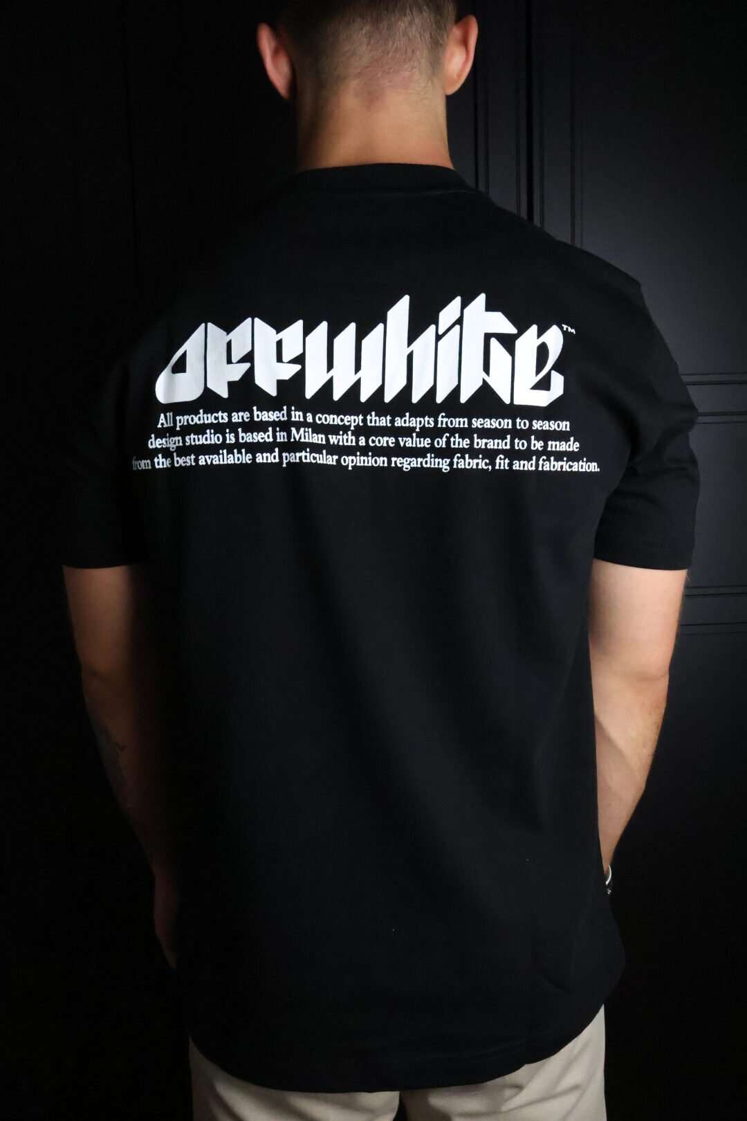 Majica Off-White kratki rukavi crn - Slika 5