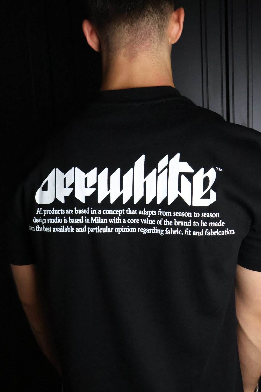 Majica Off-White kratki rukavi crn - Slika 6