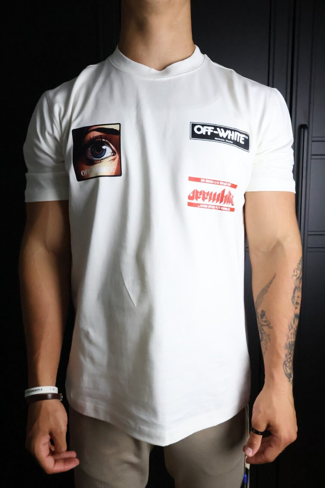 Majica Off-White kratki rukavi bijela - Slika 2