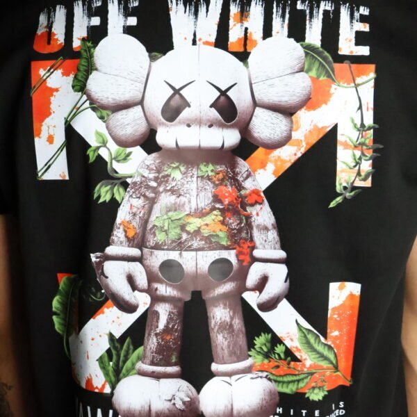 Majica Off-White krtaki rukav crna KAWS