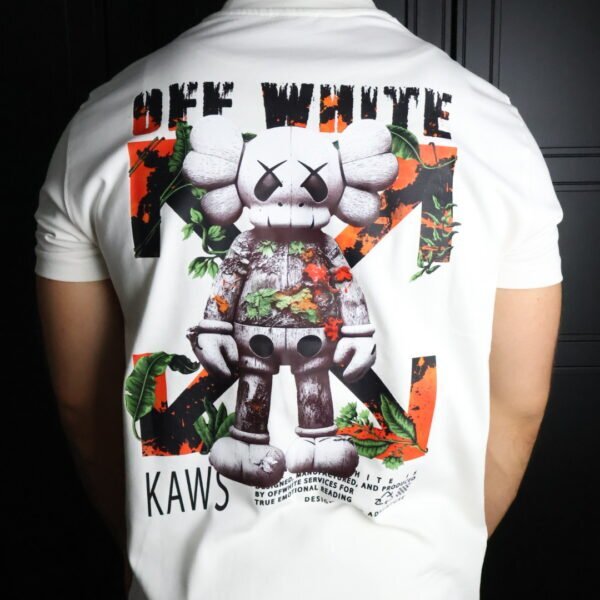 Majica Off-White kratki rukavi bijela KAWS