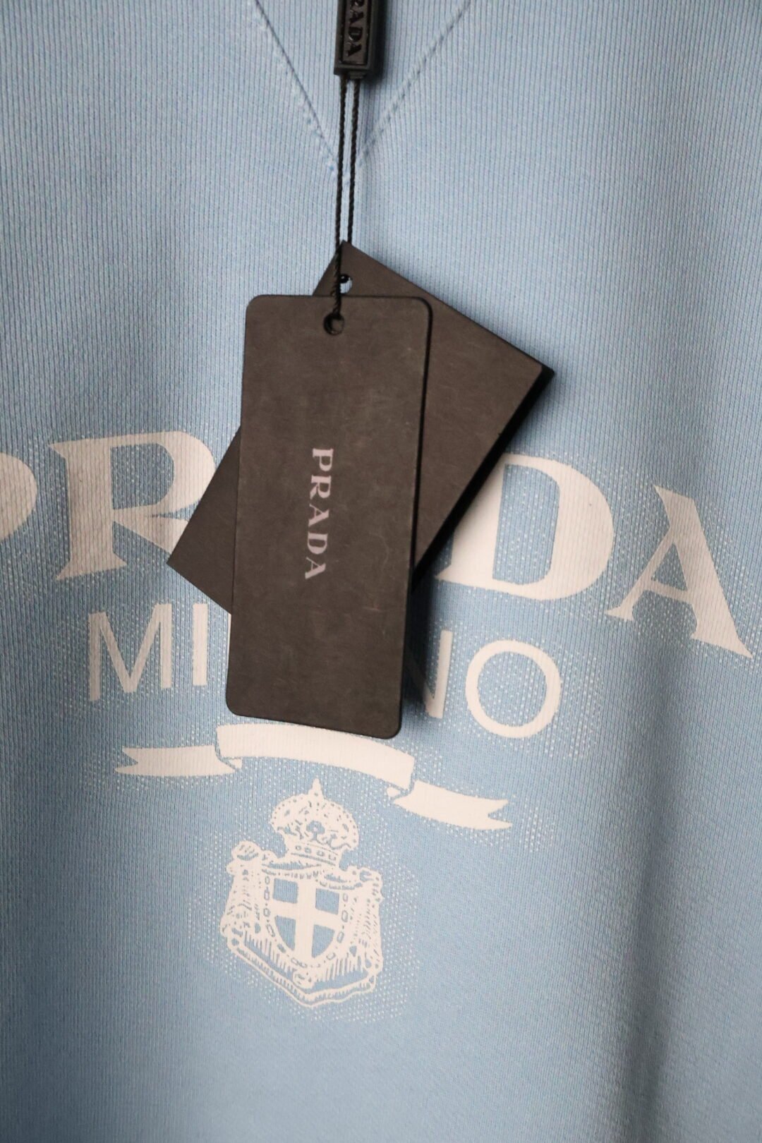 Majica Prada svijetloplava dugi rukavi - Slika 4