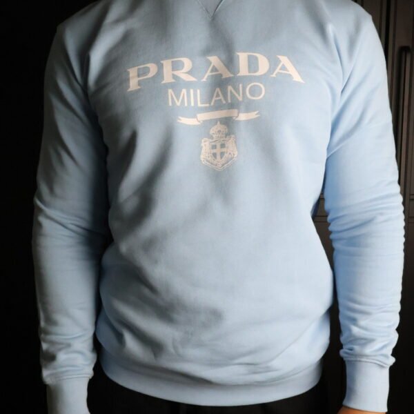 Majica Prada svijetloplava dugi rukavi