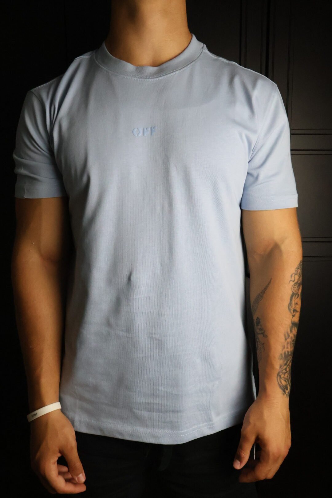 Majica Off-White kratki rukavi plava - Slika 2