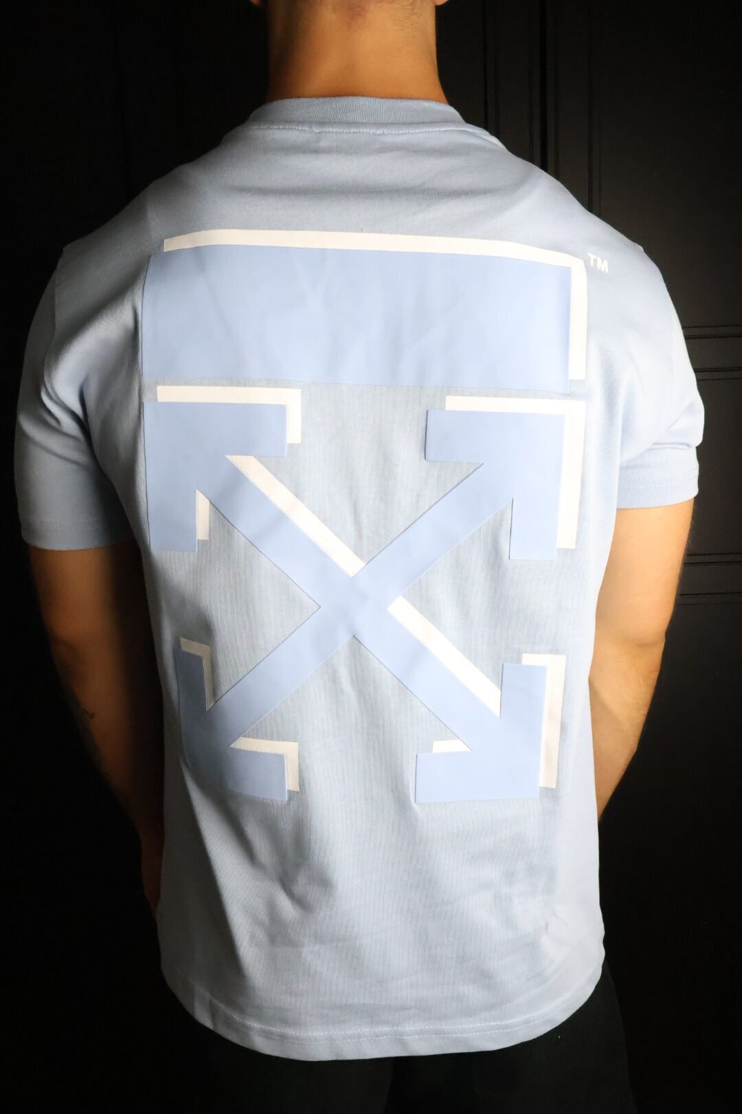 Majica Off-White kratki rukavi plava - Slika 4