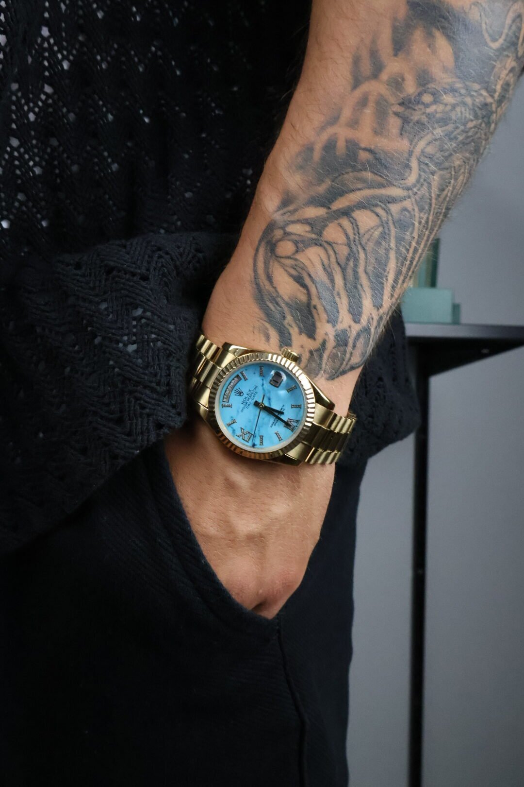 Rolex 36 Gold / Blue - Slika 5