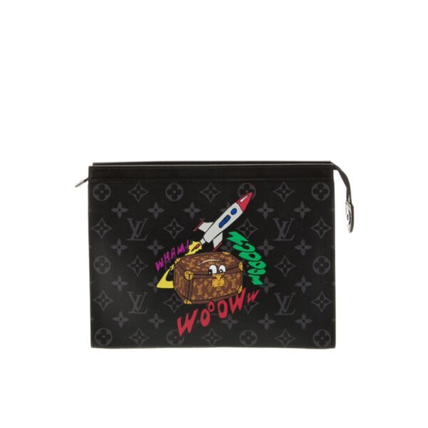 Louis Vuitton black cartoon logo bag