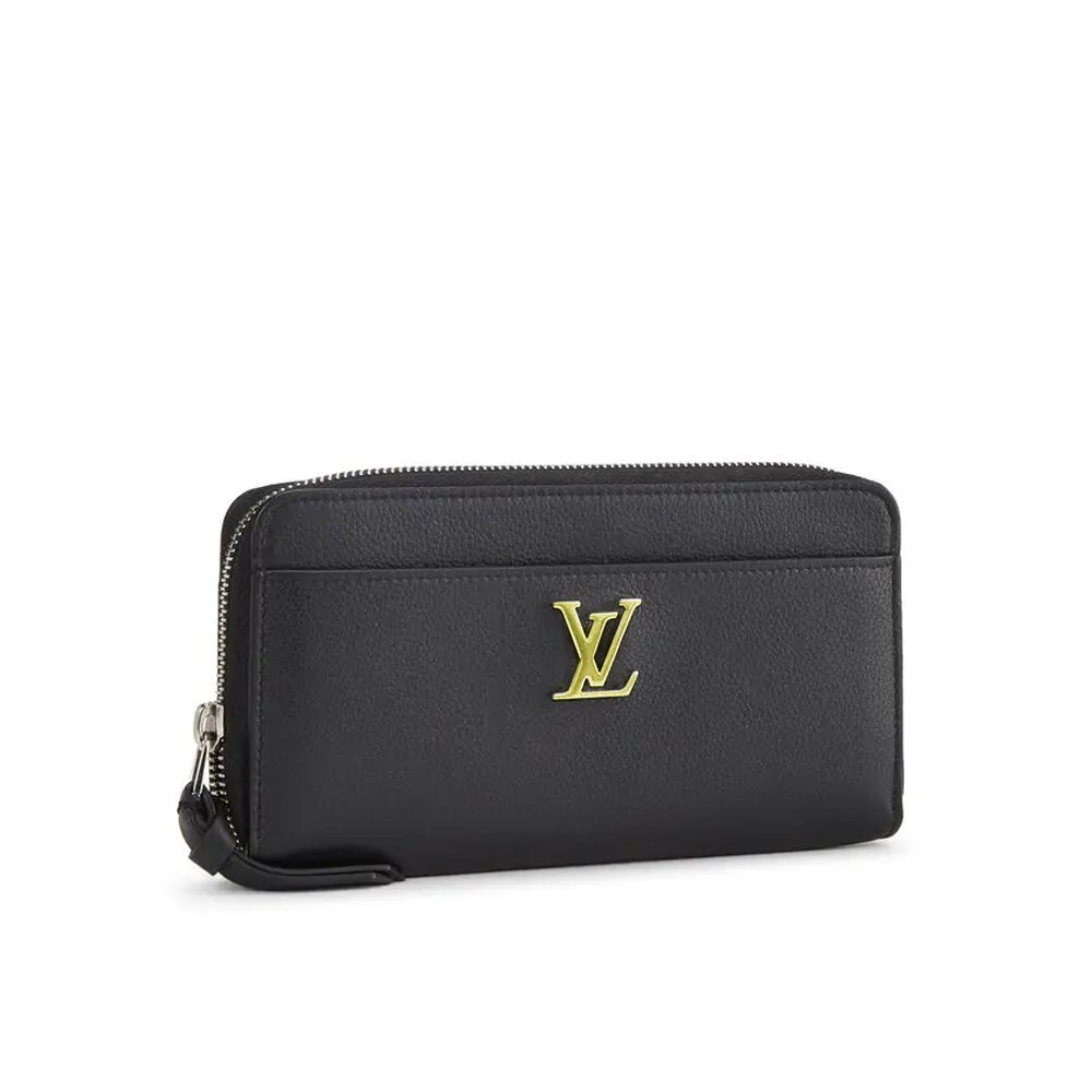Louis Vuitton Calfskin Lock Me Zippy - Black